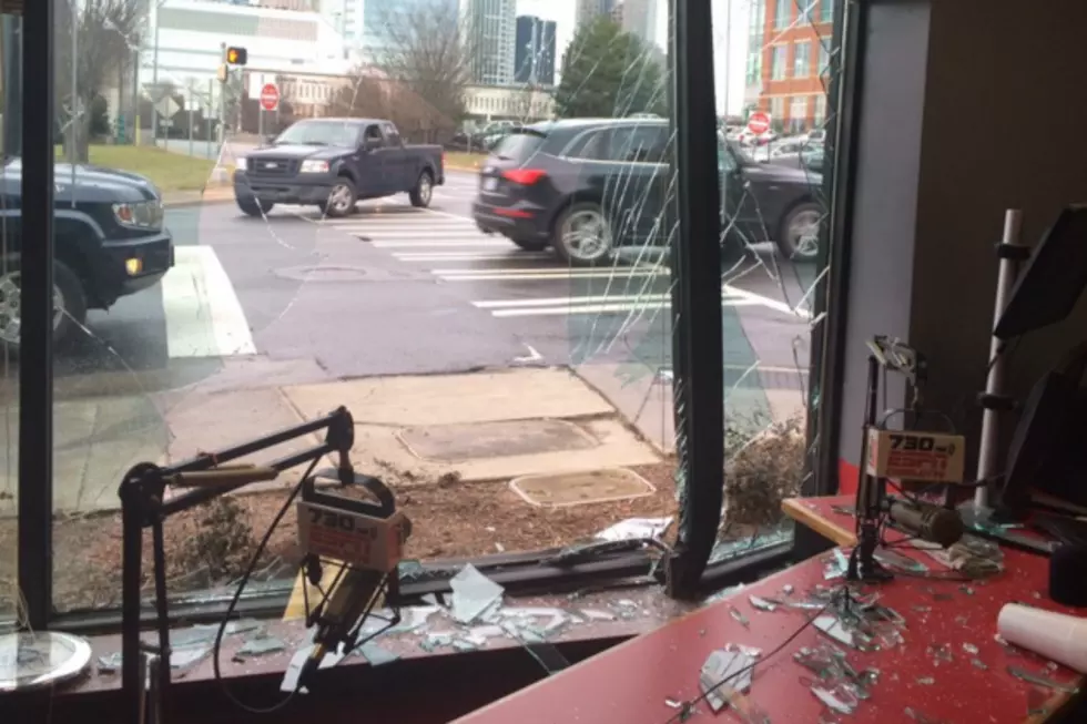 Radio Show Interrupted When Car Crashes into Studio [AUDIO]
